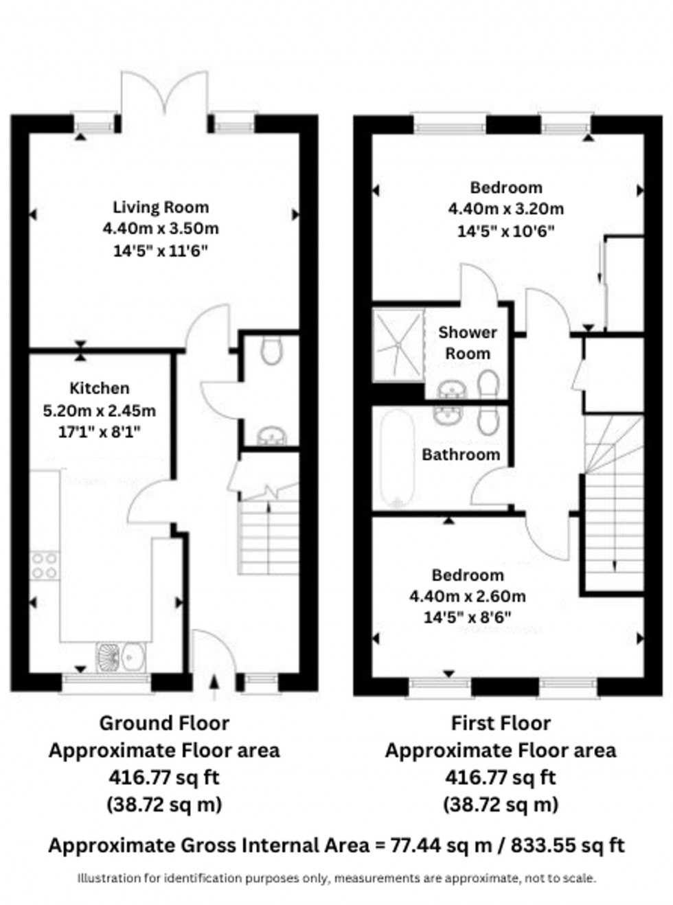 Floorplan for Woodstock Place, Haywards Heath, RH16