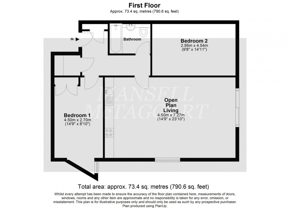 Floorplan for Tower Close, East Grinstead, RH19