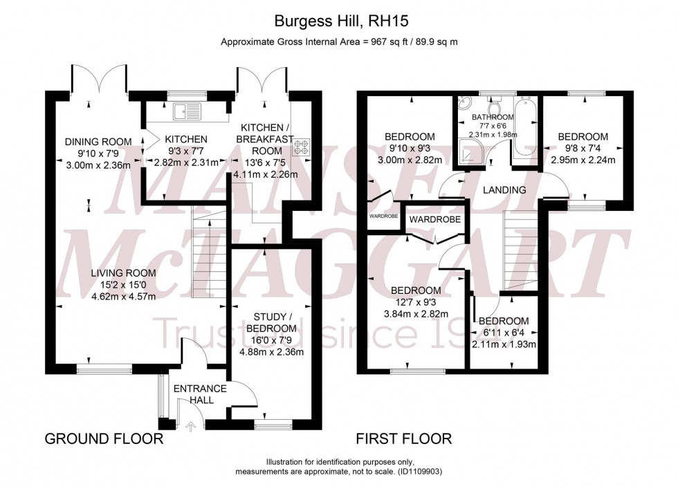 Floorplan for Bramber Way, Burgess Hill, RH15