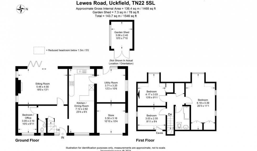 Floorplan for Lewes Road, Ridgewood, TN22