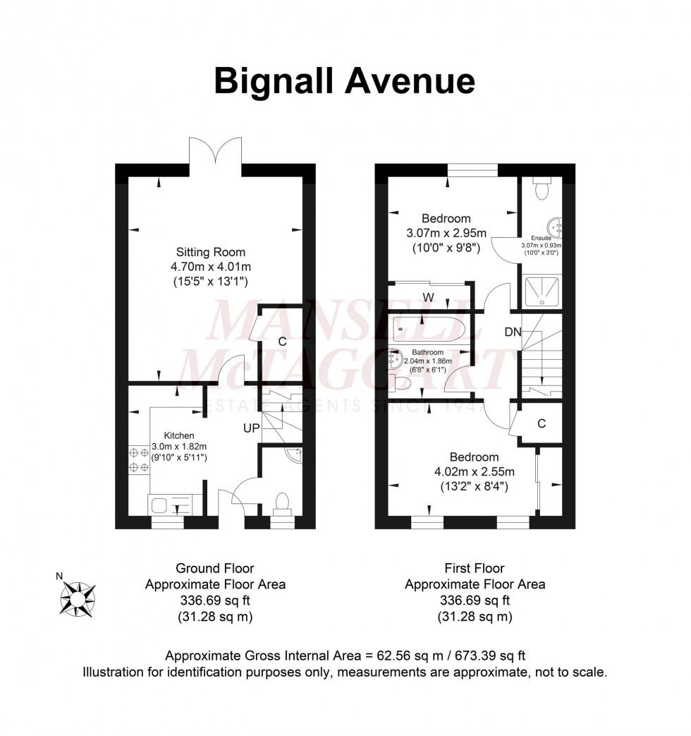 Floorplan for Bignall Avenue, Horley, RH6