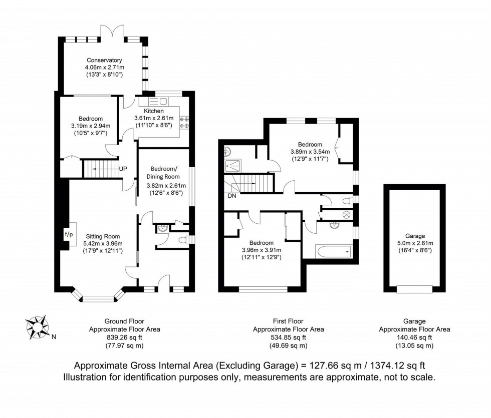 Floorplan for Rufus Close, Lewes, BN7