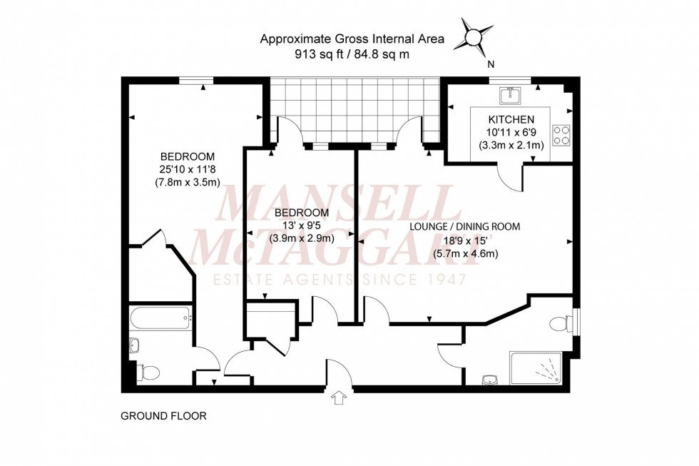 Floorplan for The Brow, Corbett Court The Brow, RH15