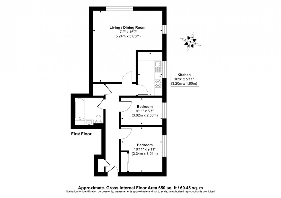 Floorplan for Iona Way, Haywards Heath, RH16