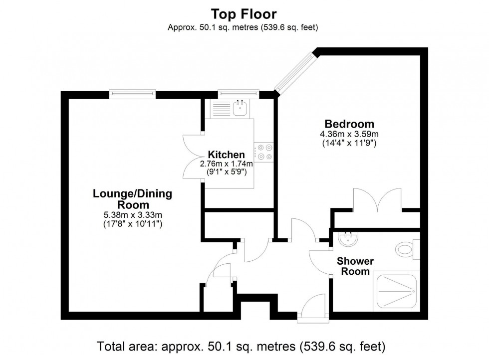 Floorplan for Millfield Court, Crawley, RH11