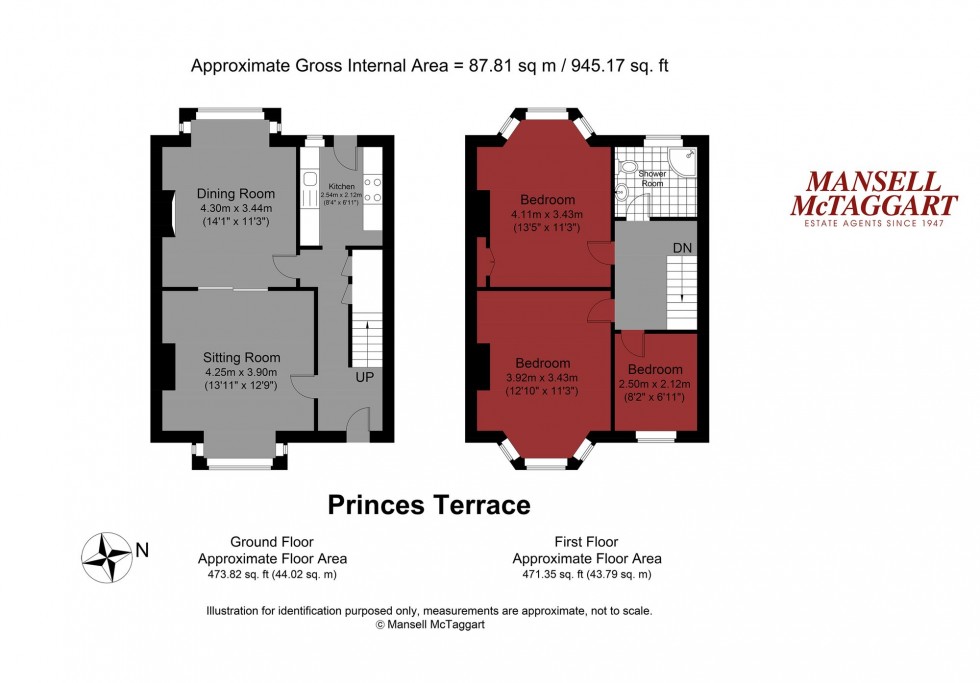 Floorplan for Princes Terrace, Brighton, BN2