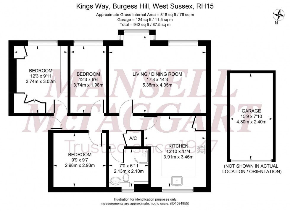 Floorplan for Ware Court, Burgess Hill, RH15