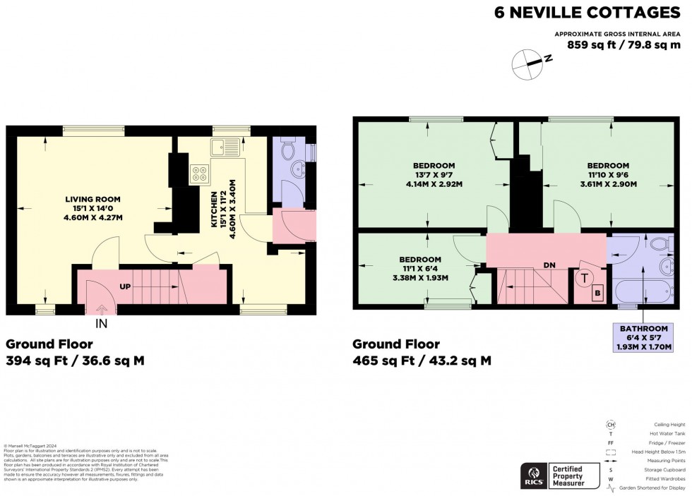 Floorplan for Neville Cottages, Ditchling, BN6