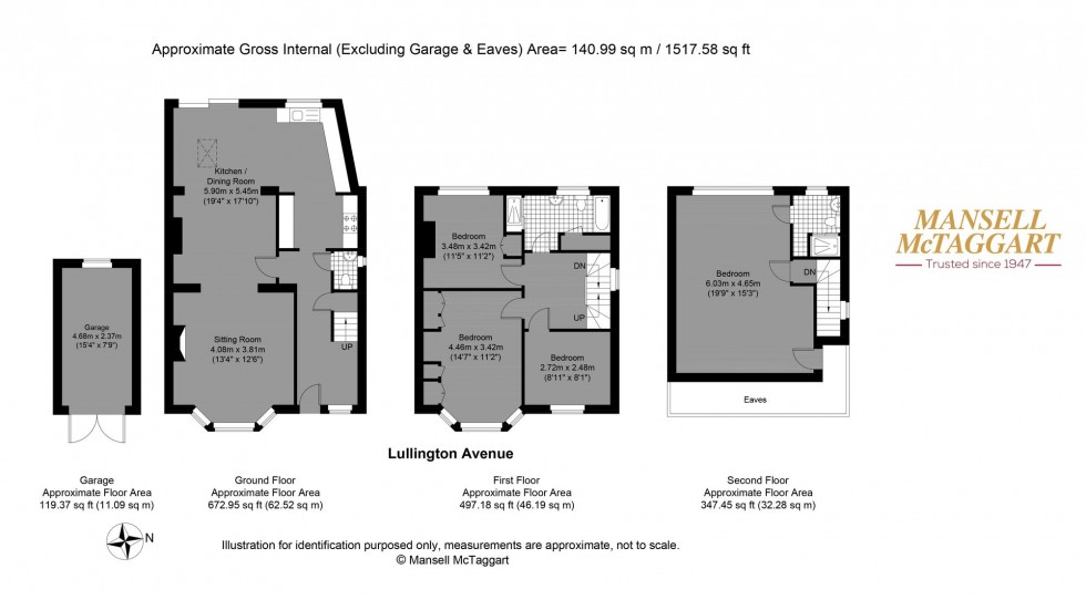 Floorplan for Lullington Avenue, Hove, BN3