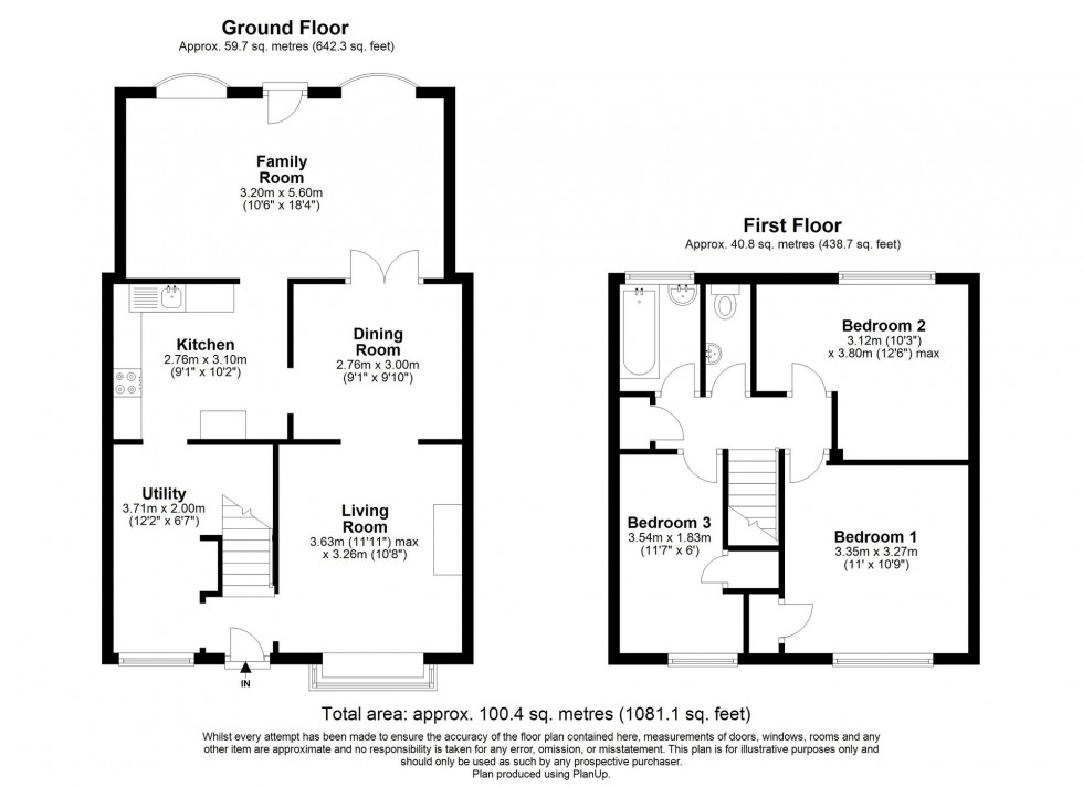 Floorplan for Gresham Walk, Crawley, RH10