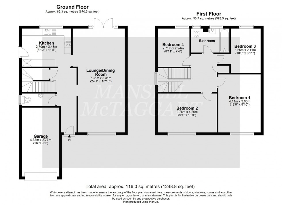 Floorplan for Merlin Way, East Grinstead, RH19