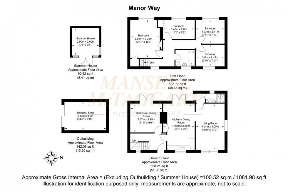 Floorplan for Manor Way, Uckfield, TN22