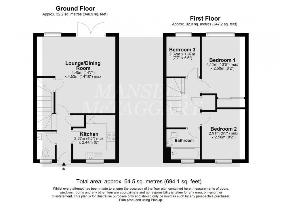 Floorplan for Heather Walk, Smallfield, RH6