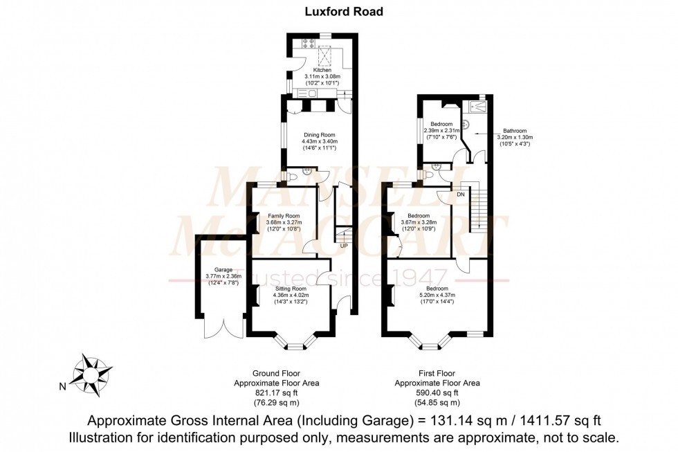 Floorplan for Luxford Road, Crowborough, TN6