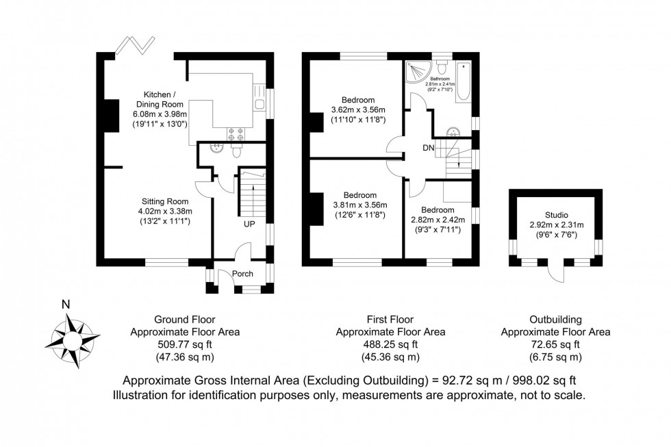 Floorplan for Hereward Way, Lewes, BN7