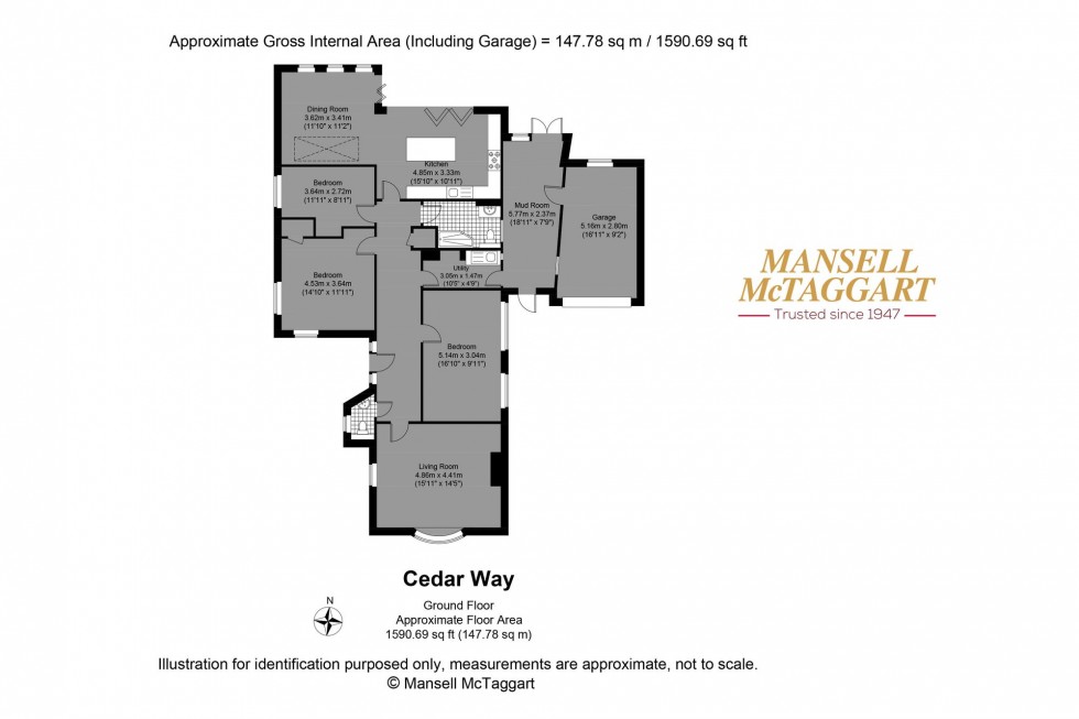 Floorplan for Cedar Way, Henfield, BN5