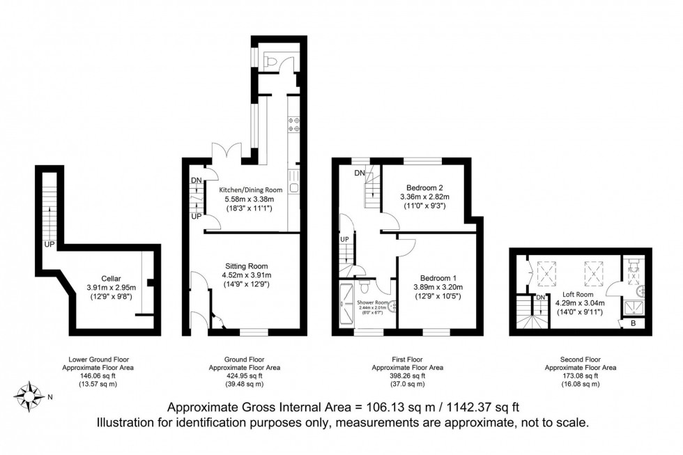 Floorplan for Garden Street, Lewes, BN7