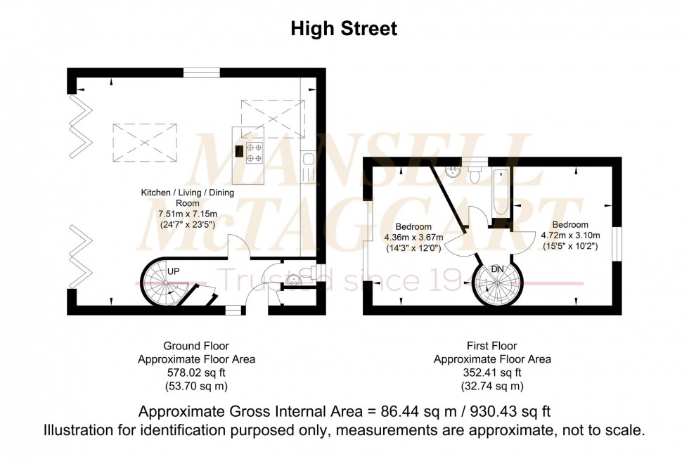 Floorplan for 1B High Street, East Grinstead, RH19