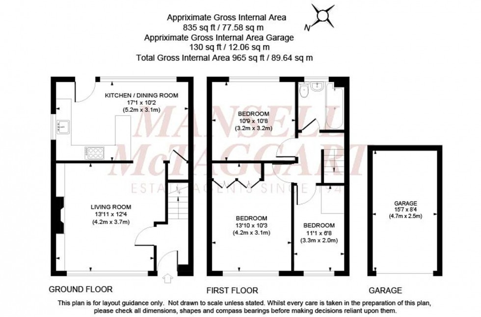 Floorplan for Erin Way, Burgess Hill, RH15
