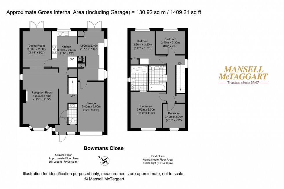 Floorplan for Bowmans Close, Steyning, BN44