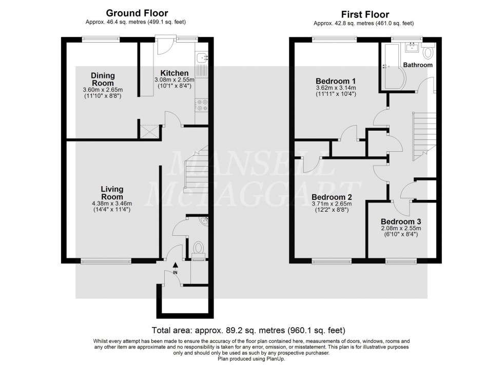 Floorplan for Ambleside Close, Ifield, RH11