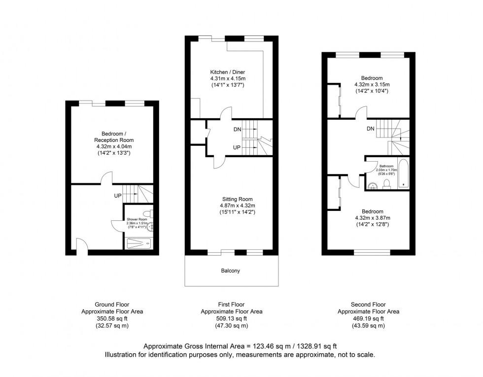 Floorplan for The Nurseries, Lewes, BN7