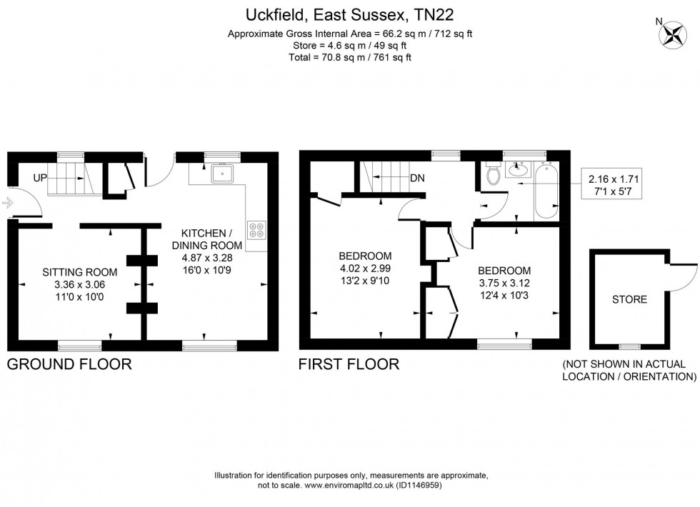 Floorplan for The Drive, Uckfield, TN22