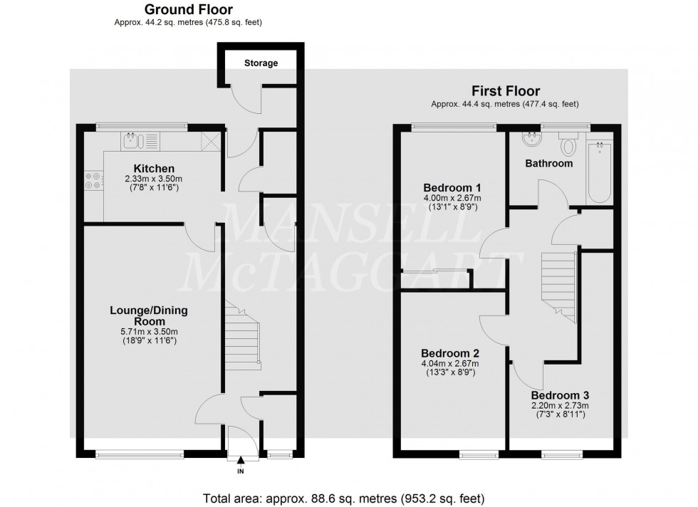 Floorplan for Seaford Road, Crawley, RH11