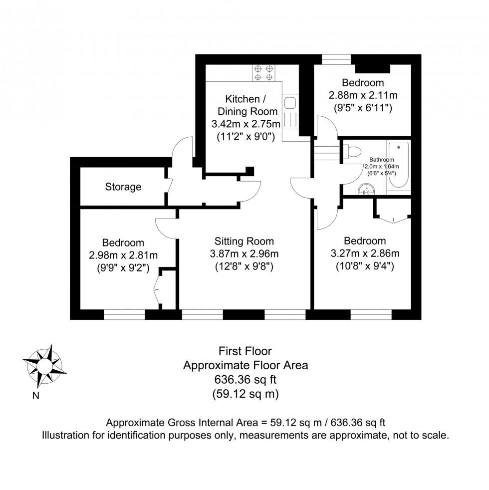 Floorplan for High Street, Lewes, BN7