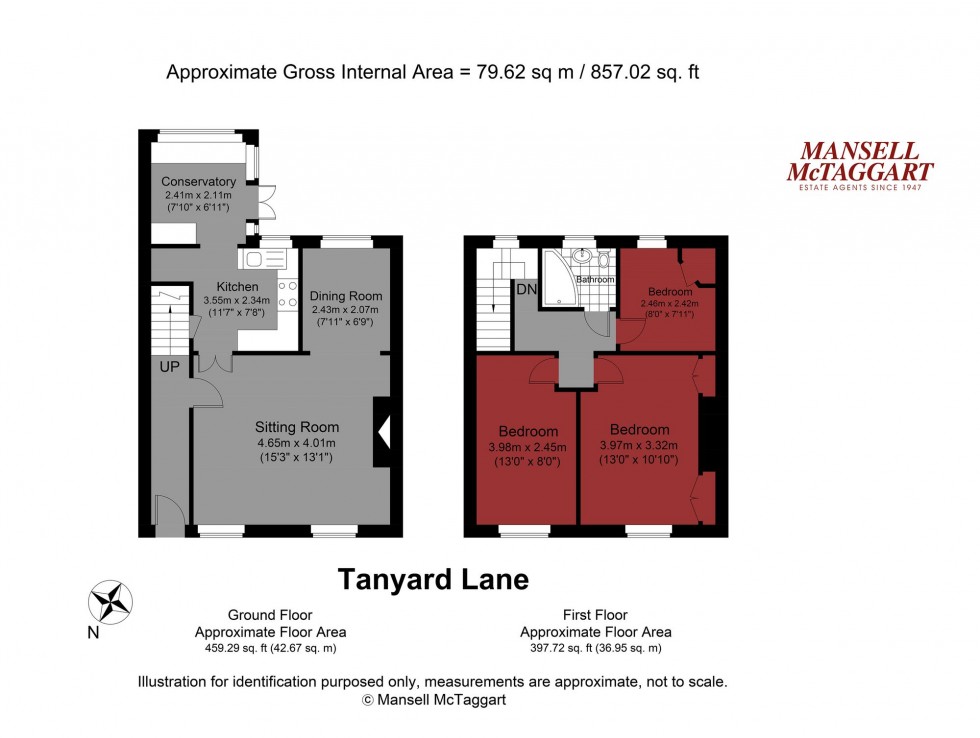 Floorplan for Tanyard Lane, Steyning, BN44