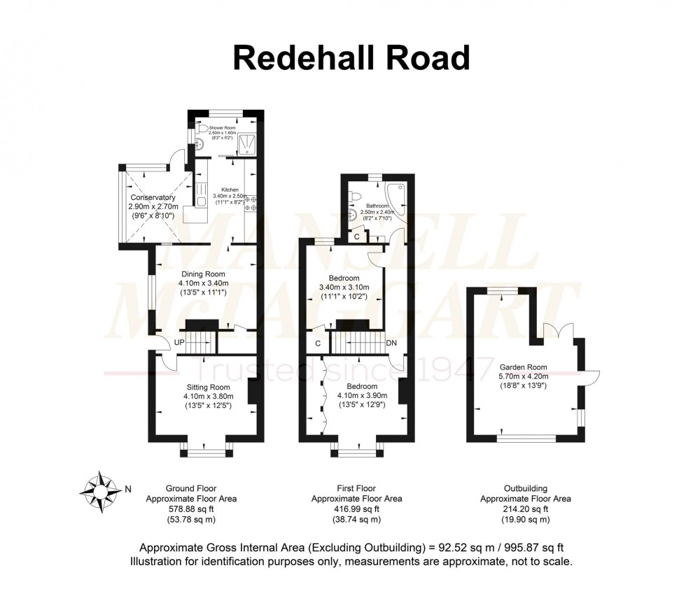 Floorplan for Redehall Road, Smallfield, RH6