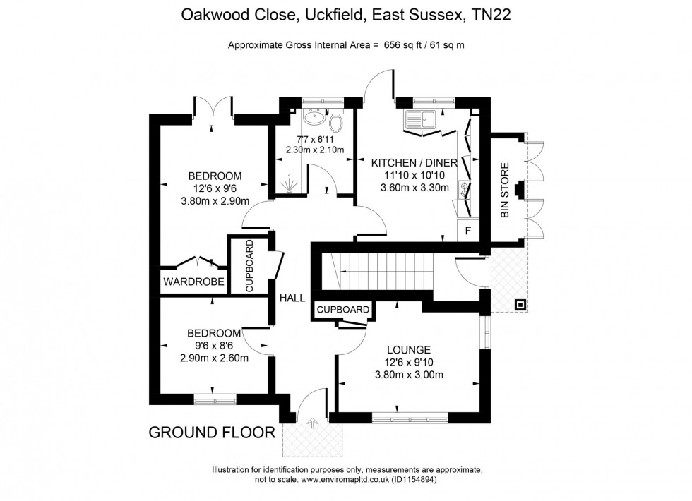 Floorplan for Oakwood Close, Five Ash Down, TN22