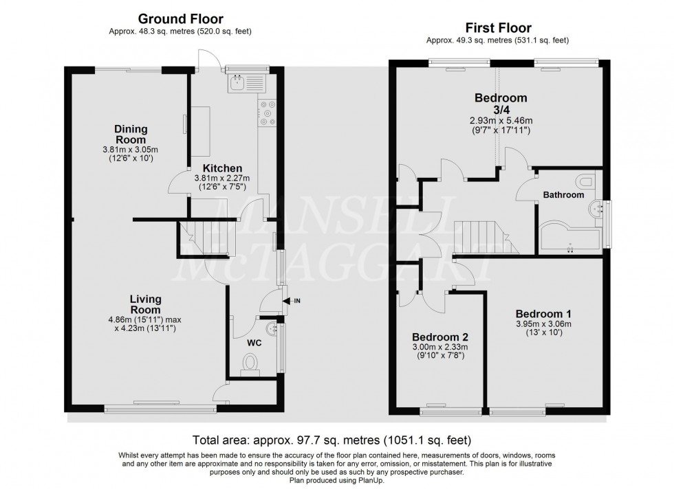 Floorplan for Anglesey Close, Crawley, RH11