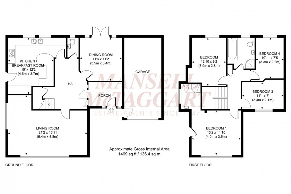 Floorplan for Greenlands Close, Burgess Hill, RH15