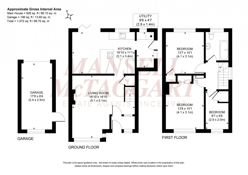 Floorplan for Victoria Avenue, Burgess Hill, RH15