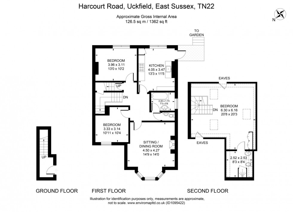 Floorplan for Harcourt Road, Uckfield, TN22