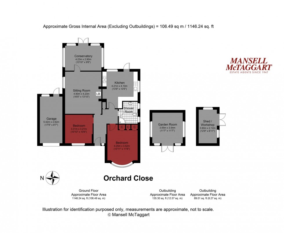 Floorplan for Orchard Close, Small Dole, BN5