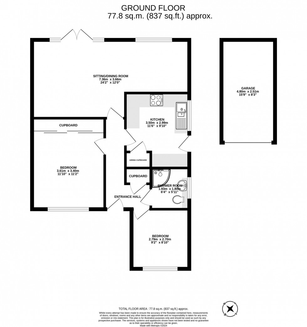 Floorplan for Wolverton Gardens, Horley, RH6