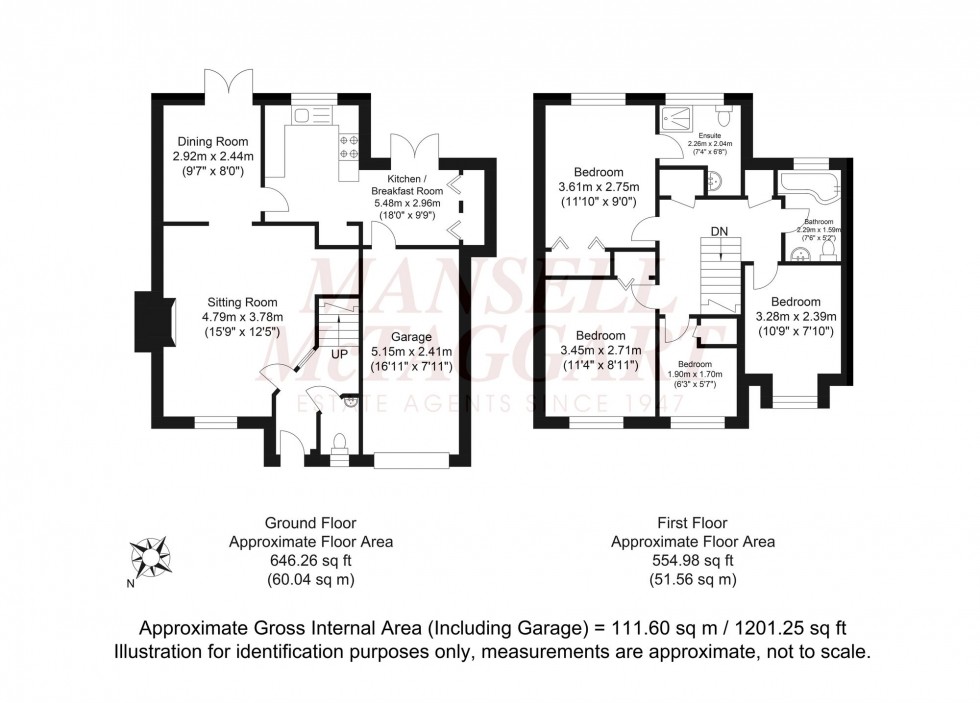 Floorplan for Nymans Close, Horsham, RH12