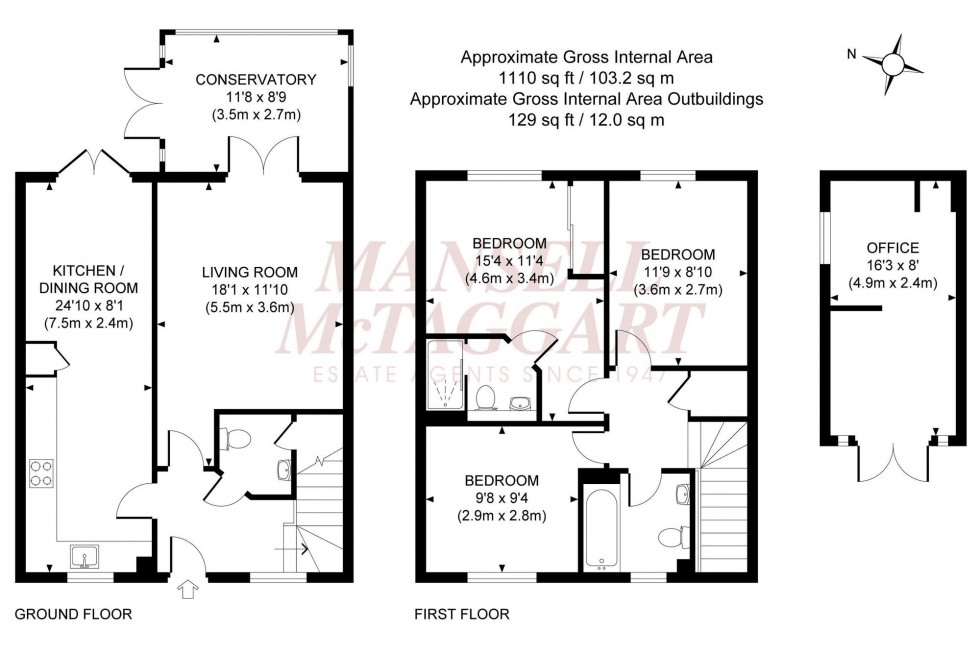 Floorplan for Larkspur Drive, Burgess Hill, RH15