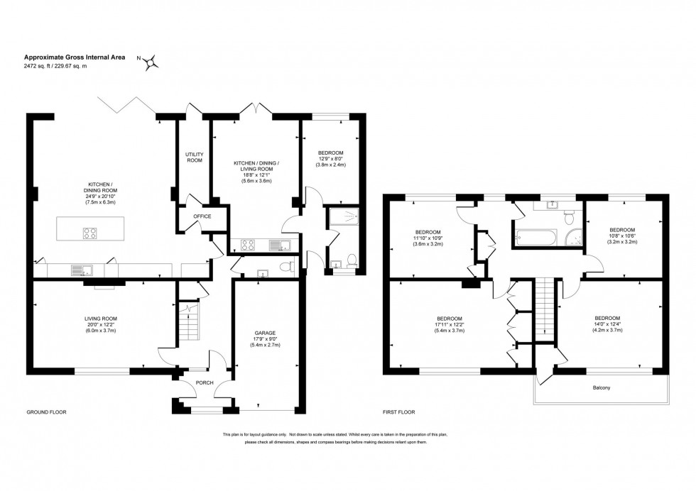 Floorplan for Weald Rise, Haywards Heath, RH16