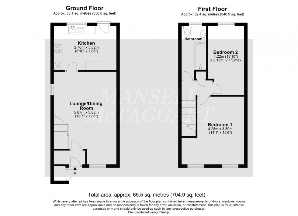 Floorplan for Benchfield Close, East Grinstead, RH19