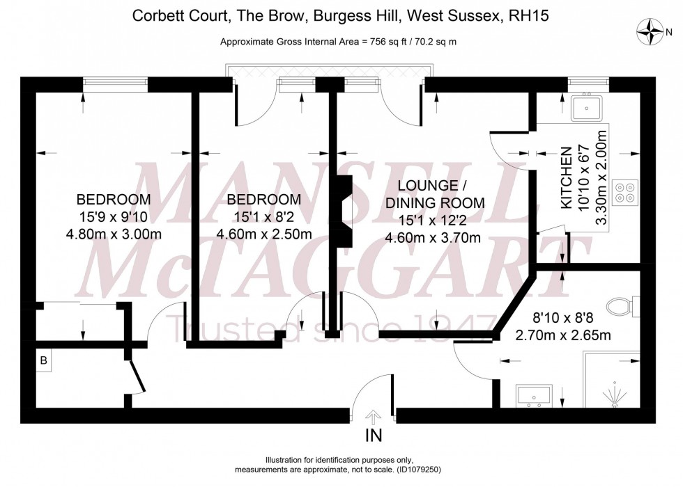 Floorplan for The Brow, Corbett Court The Brow, RH15