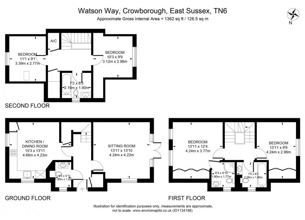 Floorplan for Watson Way, Crowborough, TN6