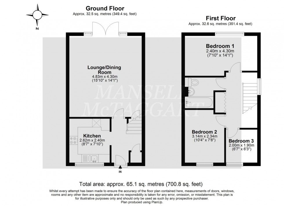 Floorplan for Estcots Drive, East Grinstead, RH19