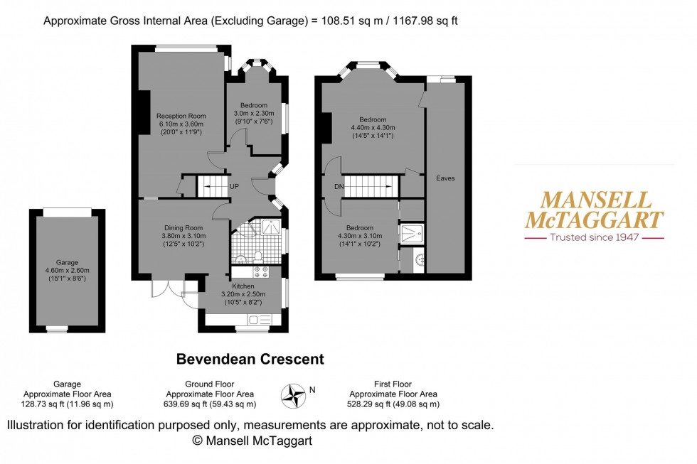 Floorplan for Bevendean Crescent, Brighton, BN2