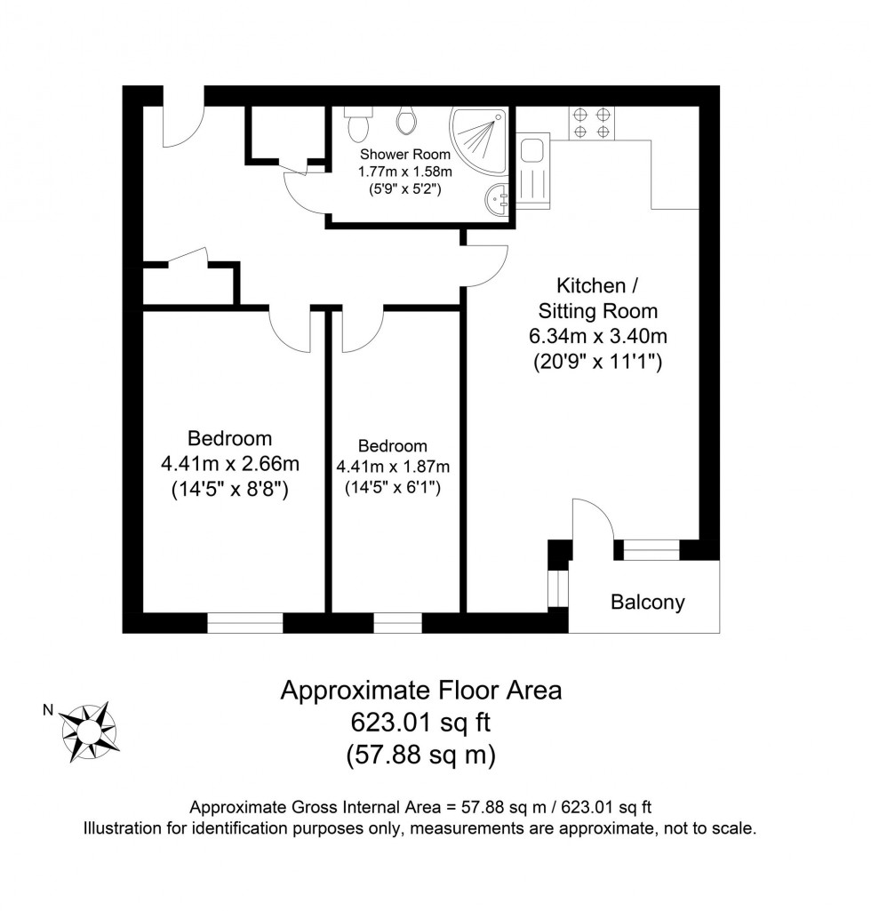 Floorplan for St. Nicholas Lane, The Printworks St. Nicholas Lane, BN7