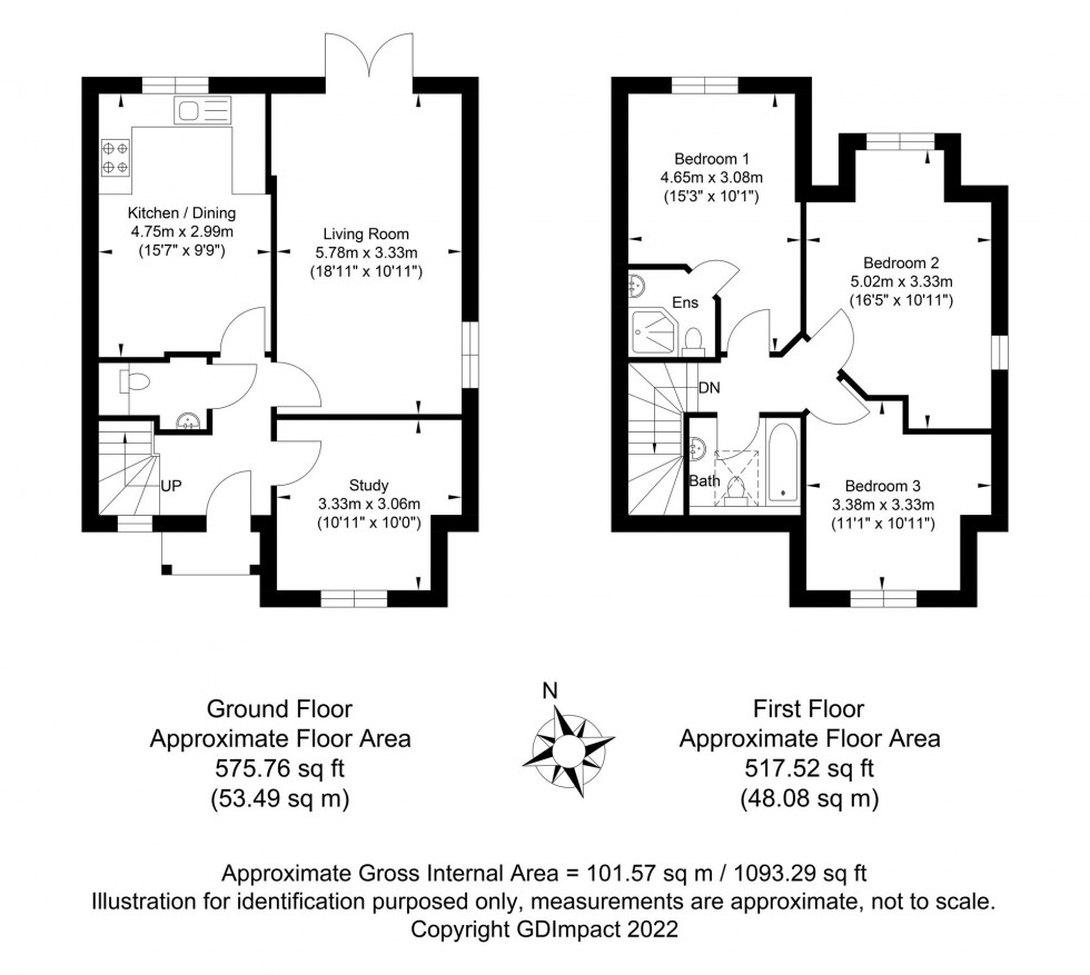 Floorplan for Forge Close, Pyecombe, BN45