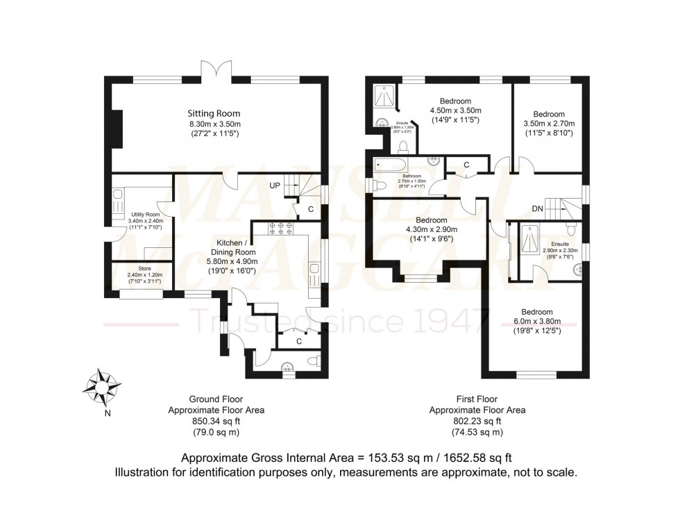 Floorplan for Court Meadow Close, Rotherfield, TN6