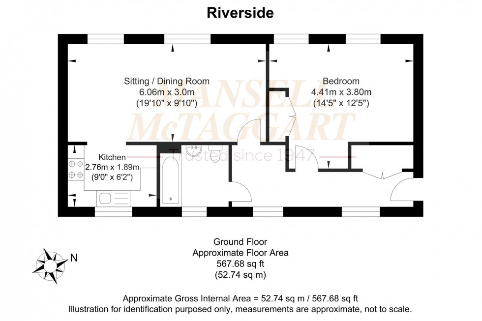 Floorplan for Riverside, Codmore Hill, RH20